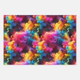 Gefärbtes abstraktes Verpackungspapier Geschenkpapier Set