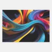 Gefärbtes abstraktes Verpackungspapier Geschenkpapier Set (Vorderseite 3)