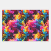 Gefärbtes abstraktes Verpackungspapier Geschenkpapier Set (Vorderseite 2)