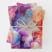 Gefärbtes abstraktes Verpackungspapier Geschenkpapier Set (Beispiel)