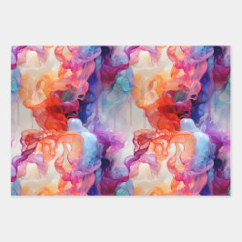 Gefärbtes abstraktes Verpackungspapier Geschenkpapier Set