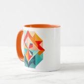 Gefärbtes geometrisches Bild mit symmetrischen For Tasse (Vorderseite Links)