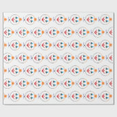 gefärbtes Papier aus dem Jahr 1922 "SMILING FACES" Geschenkpapier (Flach)