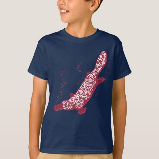 Gefärbtes Platypus reiches Rot scherzt T - Shirt (Vorderseite)