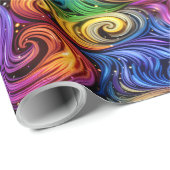 Gefärbtes Wirbelmuster-Verpackungspapier Geschenkpapier (Rolleneckpunkt)