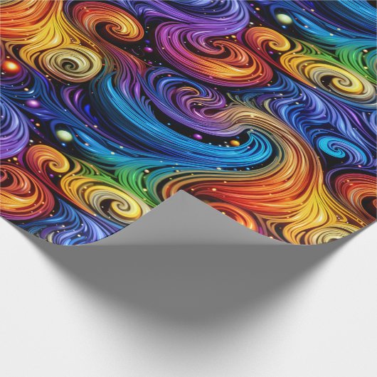 Gefärbtes Wirbelmuster-Verpackungspapier Geschenkpapier (Ecke)