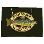 Gefasste Worte für einen Fischer Große Geschenktüte (Rückseite)