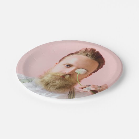 Gefasstes Foto Pappteller (Schrägansicht)