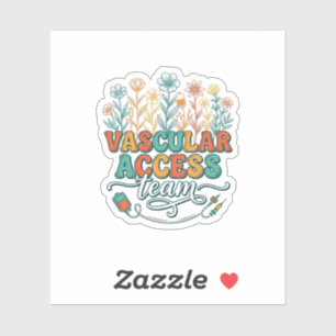 Gefäßzugangsteam Florales Medizin-Shirt-Design_1 Aufkleber