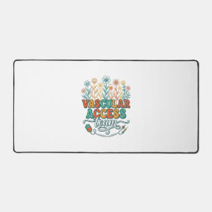 Gefäßzugangsteam Florales Medizin-Shirt-Design_1 Schreibtischunterlage