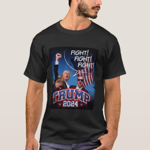 Gefecht Wahlkampf Donald Trump 2024 Unterstützer T-Shirt