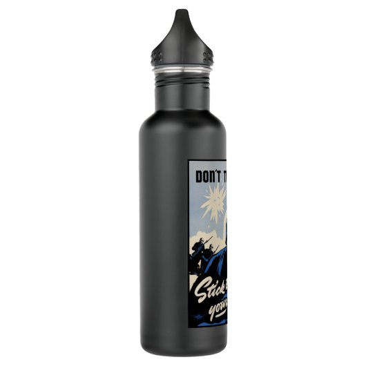 Gefechtsfeldangriff amerikanischer Krieger Edelstahlflasche (Links)