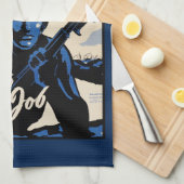 Gefechtsfeldangriff amerikanischer Krieger Geschirrtuch (Viertel Falte)