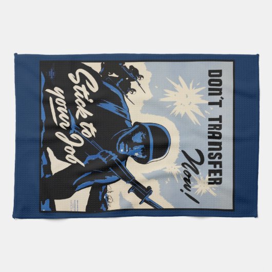 Gefechtsfeldangriff amerikanischer Krieger Geschirrtuch (Horizontal)