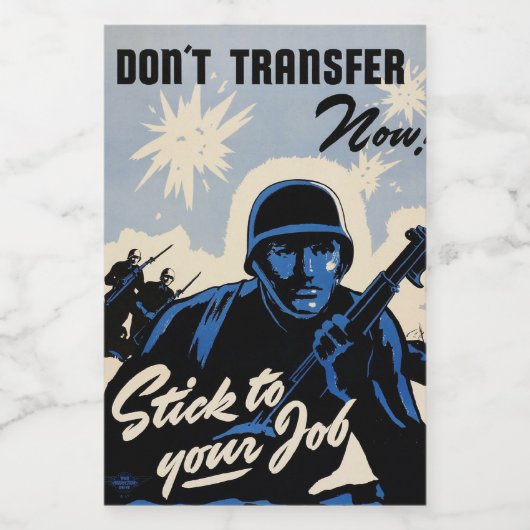 Gefechtsfeldangriff amerikanischer Krieger Lebensmitteletikett (Einzelnes Label)