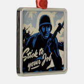 Gefechtsfeldangriff amerikanischer Krieger Ornament Aus Metall (Rechts)