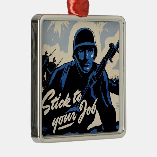 Gefechtsfeldangriff amerikanischer Krieger Ornament Aus Metall (Rechts)