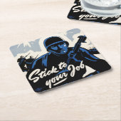 Gefechtsfeldangriff amerikanischer Krieger Rechteckiger Pappuntersetzer (angewinkelt)