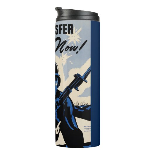 Gefechtsfeldangriff amerikanischer Krieger Thermosbecher (Nach rechts gedreht)