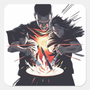 Gefechtsfest: Aufstieg der Krieger Quadratischer Aufkleber