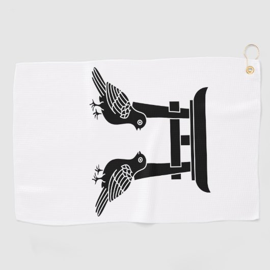 Gefechtstauben und Torii Golfhandtuch (Horizontal)