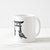 Gefechtstauben und Torii Kaffeetasse (VorderseiteRechts)