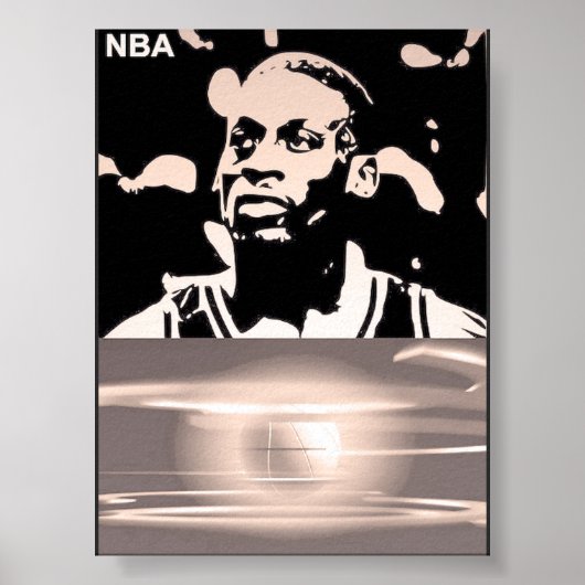 gefeierte Spielersilhouette  Poster (Vorne)