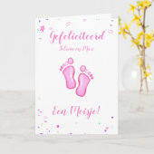 Gefeliciteerd een meisje customizable names karte (Gelbe Blume)