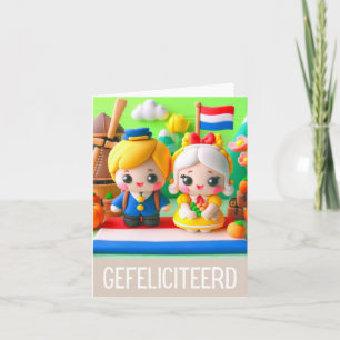 Gefeliciteerd, holländischer Geburtstag Karte