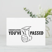 Gefeliciteerd, je bent geslaagd, diploma dankeskarte (Stehend Vorderseite)