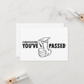 Gefeliciteerd, je bent geslaagd, diploma karte (Vorderseite/Rückseite Beispiel)