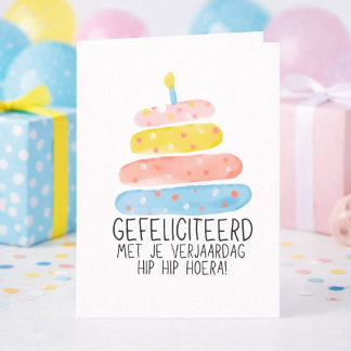Gefeliciteerd met je verjaardag Cupcake Kaars  Karte