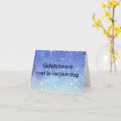 Gefeliciteerd met je verjaardag, holländischer Geb Karte (Gelbe Blume)