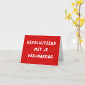 Gefeliciteerd met je verjaardag, holländischer Geb Karte (Gelbe Blume)