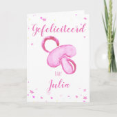 Gefeliciteerd verjaardag customizable name karte (Vorderseite)