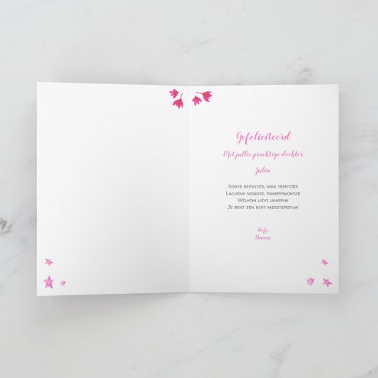 Gefeliciteerd verjaardag customizable name karte (Innenseite)