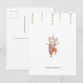Gefeliciteerd Verjaardagskaart Jarig Schattig Muis Postkarte (Vorne/Hinten)
