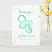 Gefeliciteerd Zwanger customizable names Karte (Gelbe Blume)