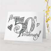 Gefesselte 50-Jubiläumskarte (LG) - innen leer Karte (Gelbe Blume)