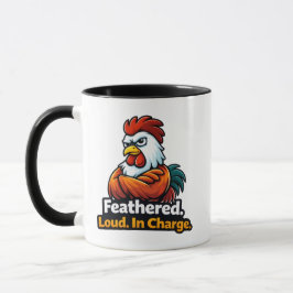 Gefiedert, Laut. in Auftrag. Kader Zitat Tasse