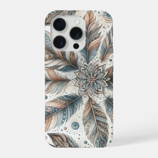 Gefiederte Blume iPhone Hülle (Rückseite)