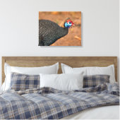 Gefiederte Guinea (Numida meleagris). Afrika, Leinwanddruck (Insitu (Schlafzimmer))