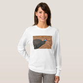 Gefiederte Guinea (Numida meleagris). Afrika, T-Shirt (Vorne ganz)
