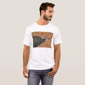 Gefiederte Guinea (Numida meleagris). Afrika, T-Shirt (Vorne ganz)