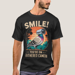 Gefiederte Kamera-Drohne Aufzeichnungs-Überwachung T-Shirt