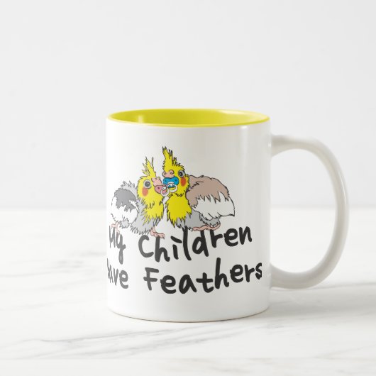 Gefiederte KinderTasse Zweifarbige Tasse (Rechts)