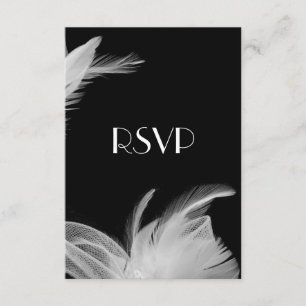 Gefiederte RSVP der 1920er Jahre Karte
