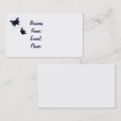 gefiederte Schmetterlinge Visitenkarte (Vorne/Hinten)