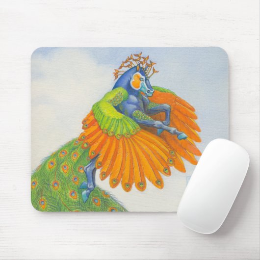 Gefiederter Pegasus Mousepad (Mit Mouse)