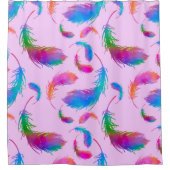 Gefiederter Regen bei Sonnenuntergang Duschvorhang (Vorderseite)